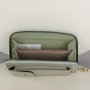 Zoozie Bags Bolso Cruzado de Piel Verde Menta con Compartimento para Teléfono